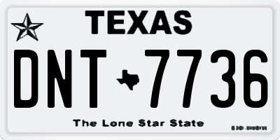 TX license plate DNT7736