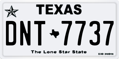 TX license plate DNT7737