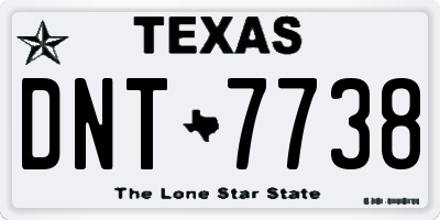 TX license plate DNT7738