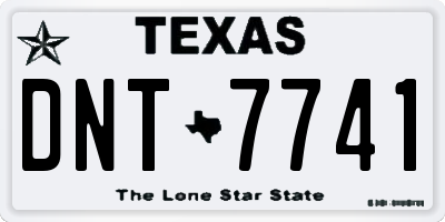 TX license plate DNT7741