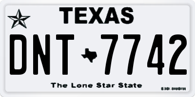 TX license plate DNT7742