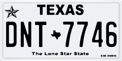 TX license plate DNT7746