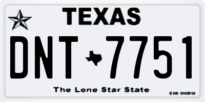 TX license plate DNT7751