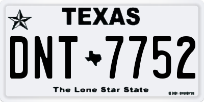 TX license plate DNT7752