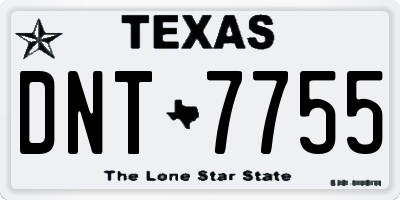 TX license plate DNT7755