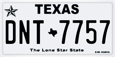 TX license plate DNT7757