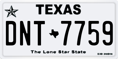 TX license plate DNT7759