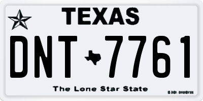 TX license plate DNT7761