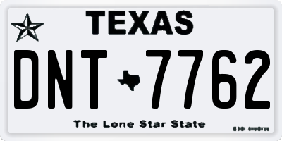 TX license plate DNT7762
