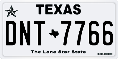 TX license plate DNT7766
