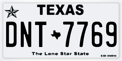TX license plate DNT7769