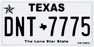 TX license plate DNT7775