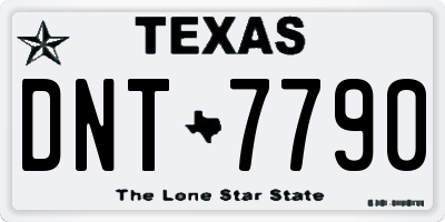 TX license plate DNT7790
