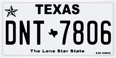 TX license plate DNT7806