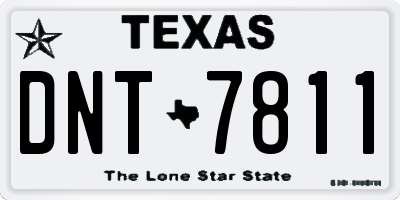 TX license plate DNT7811