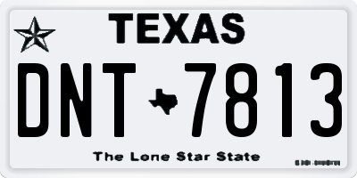 TX license plate DNT7813