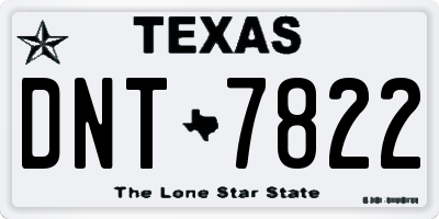 TX license plate DNT7822