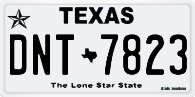 TX license plate DNT7823