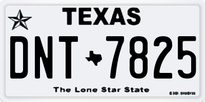 TX license plate DNT7825