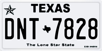 TX license plate DNT7828