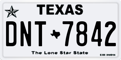 TX license plate DNT7842