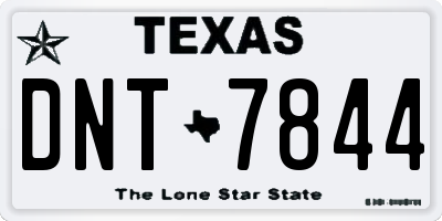 TX license plate DNT7844