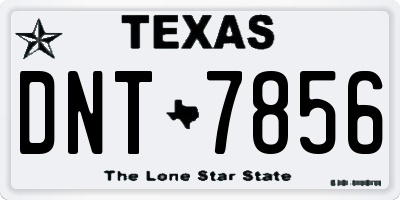 TX license plate DNT7856