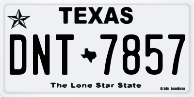 TX license plate DNT7857