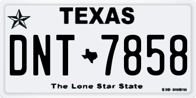 TX license plate DNT7858