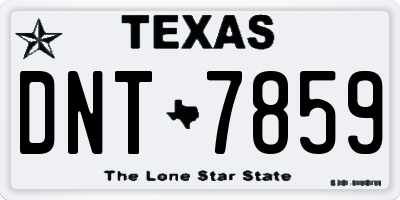 TX license plate DNT7859
