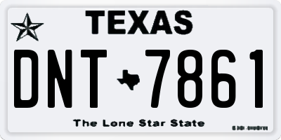 TX license plate DNT7861
