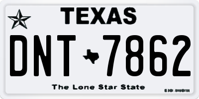 TX license plate DNT7862