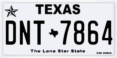 TX license plate DNT7864