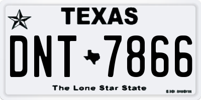 TX license plate DNT7866