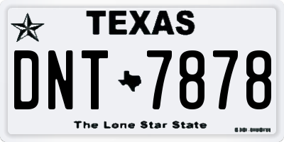 TX license plate DNT7878