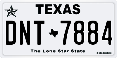 TX license plate DNT7884