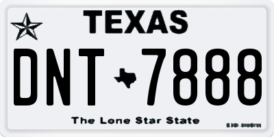 TX license plate DNT7888