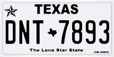 TX license plate DNT7893