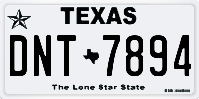 TX license plate DNT7894
