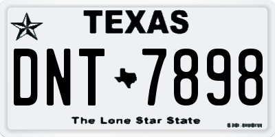 TX license plate DNT7898