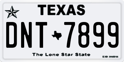 TX license plate DNT7899