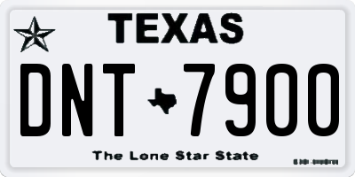 TX license plate DNT7900