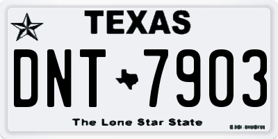 TX license plate DNT7903