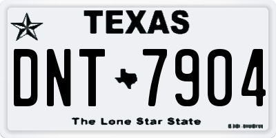 TX license plate DNT7904