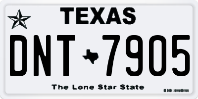 TX license plate DNT7905
