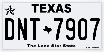 TX license plate DNT7907