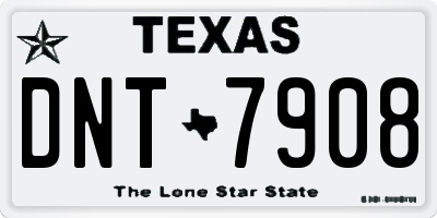 TX license plate DNT7908