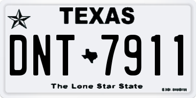 TX license plate DNT7911