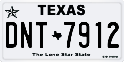 TX license plate DNT7912