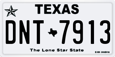 TX license plate DNT7913